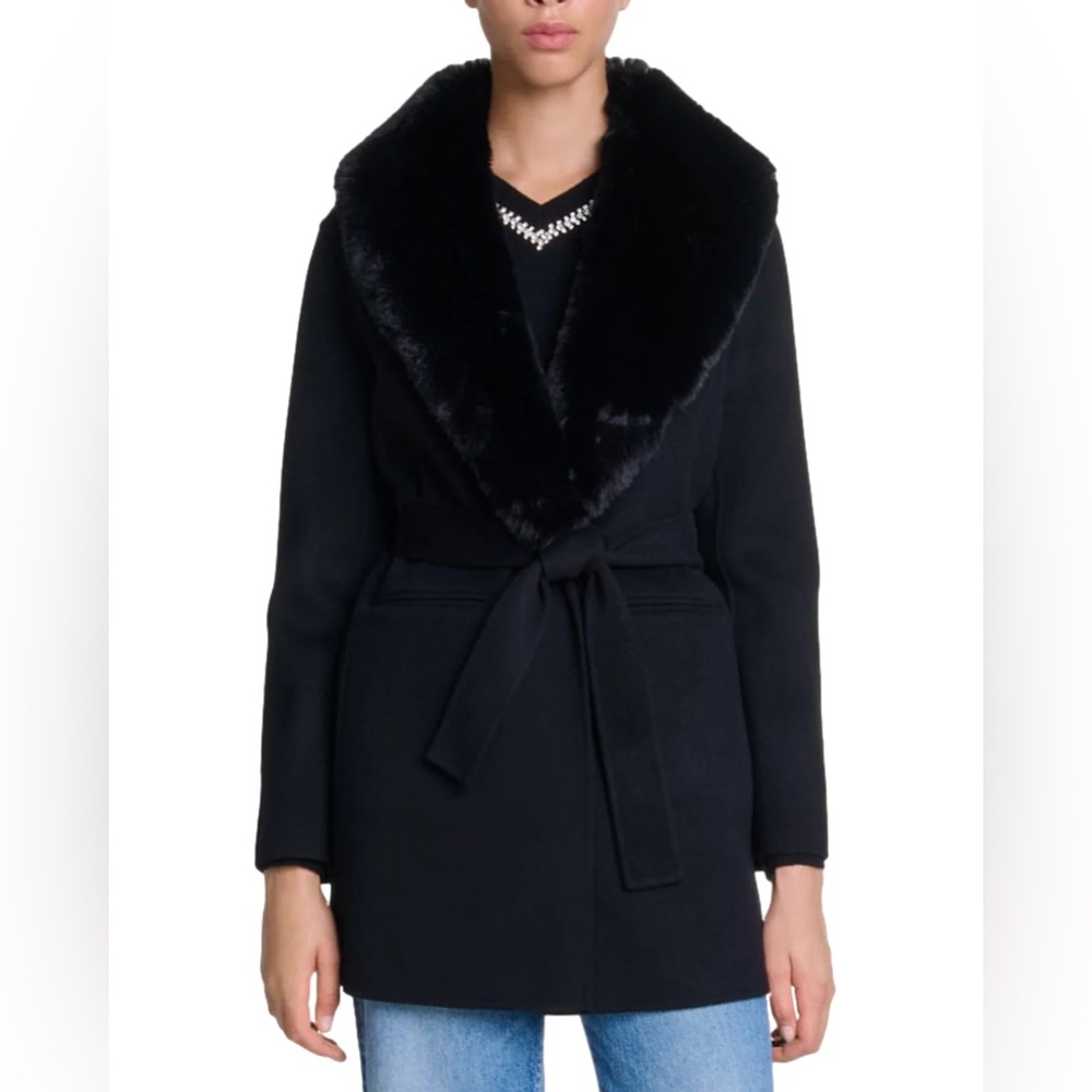 Galaxyon Faux Fur Collar Coat